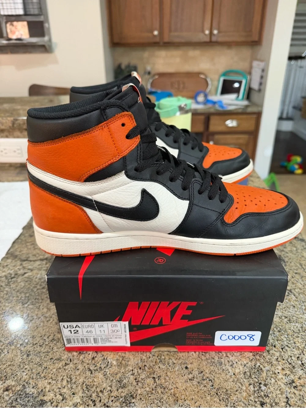 (2015) Air Jordan 1 Retro High OG 'Shattered Backboard' - Black/Orange/White